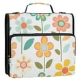 thumbnail image 5 of FORMRS Zipper Binder with Shoulder Strap 1.5-inch Ring 500 Sheet Capacity File Bag, Orange Retro Flower, 5 of 5
