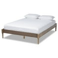 thumbnail image 1 of Baxton Studio Colette Mid-Century Wood Platform Queen Bed in Weathered Gray, 1 of 9