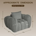 thumbnail image 6 of Oversized Bean Bag Chair, Ultra Soft Lazy Floor Sofa with Pillows and Armrests, No Assembly, Cozy Single Cloud Couch for Living Room, Bedroom Apartment, Gray, 6 of 11