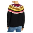 thumbnail image 2 of JOIE Womens Black Printed Long Sleeve Crew Neck Sweater XXS, 2 of 2