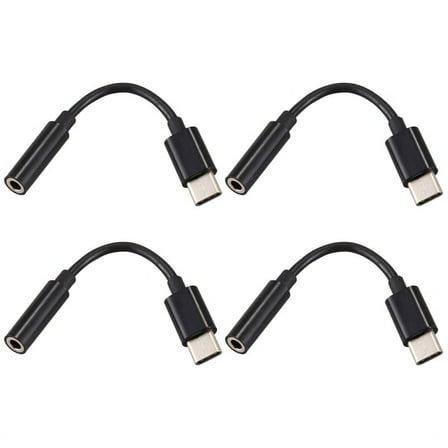 4X USB C to 3.5mm Headphone/Earphone Jack Cable Adapter,Type C 3.1 Male Port to 3.5 mm Female