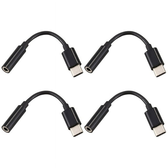 4X USB C to 3.5mm Headphone/Earphone Jack Cable Adapter,Type C 3.1 Male Port to 3.5 mm Female