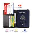 thumbnail image 2 of Funda para pasaporte TOURSUIT de piel con bloqueo RFID, color negro, 2 of 7