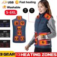 thumbnail image 5 of Chaleco calefactable de 17/13/9 áreas para hombre y mujer, chaleco calefactor eléctrico, chaqueta calefactable por USB, chaleco calefactable, chaqueta calefactora para invierno, 5 of 5