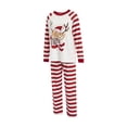 thumbnail image 2 of Faithtur Parent-Child Xmas Nightclothes Round Neck Elk Print Tops Trousers, 2 of 9
