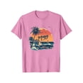 thumbnail image 2 of NAMTYQX Cute Shirts for Women Print Hawaii Boxy Fit Short Sleeve Cool Lightweight Graphic O-Neck Plus Size Womens Spring Tops Pink Size S, 2 of 4