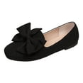 thumbnail image 5 of Rokment Bow Dressy Shoes for Women Ladies Bride Wedding Bowknot Fashion Casual Square Toe Low Heels Business Office Walking Flat Spring Fall Loafers Black Size 6.5, 5 of 6