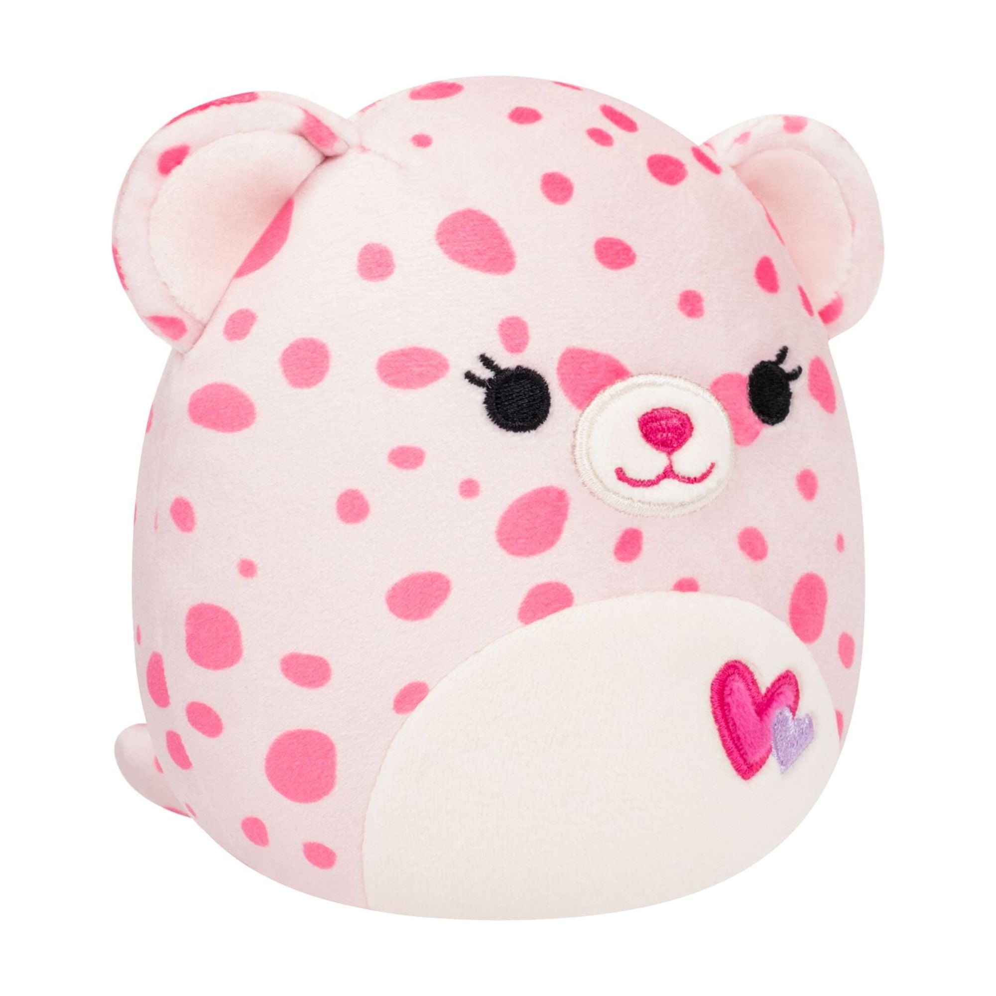 Squishmallows 5" Valentines Plush - Lorie - Pink Cheetah W/White Belly And Heart Embroidery