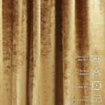 thumbnail image 4 of 3S Brother's Marigold Extra Long Shiny Velvet Curtains Luxury Colors Light Blocking Hang Back Tab & Rod Pocket 1 Panel Curtain 5-30 Ft Home Décor Custom Made Drapes -Made in Turkey(52"W X 108"L), 4 of 6