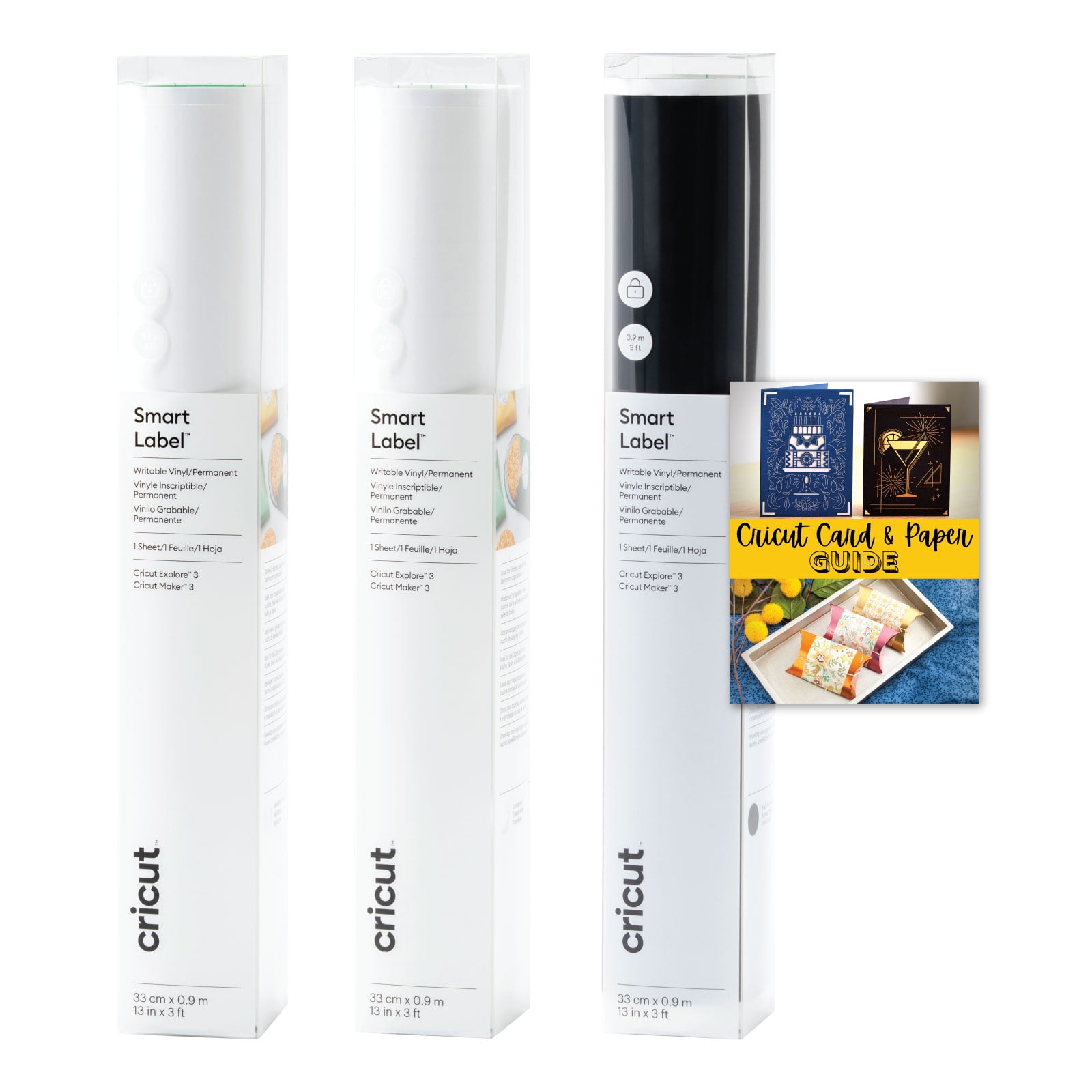 Cricut Smart Label Writable Black, White, and Transparent Permanent ...