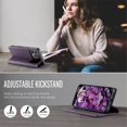 thumbnail image 6 of CaseMe Calf Leather Lining Microfibre Wallet Case For iPhone 18 Pro Max 6.9-inch with RFID Blocking,Magnetic Closure,Card Slots,Cash Slot,Kickstand,Shockproof Flip Folio Protective Phone Case,Purple, 6 of 13