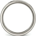 thumbnail image 2 of Titanium Brushed Masonic Laser Design 8mm Flat Band (Size 9.5) Made In China tb33m-9.5, 2 of 5
