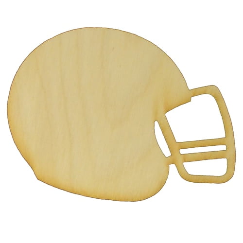 Package of 1, Jumbo 18" X 13. 5" 1/4" Baltic Birch Plywood Football Helmet #2 Wood Cutout For Art & Craft Project, Made in USA