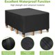 thumbnail image 3 of Funda para muebles de jardín, cubierta de lona impermeable 420D para mesa/muebles, impermeable, anti-UV, polvo, envejecimiento, desgarro, con cordón, cerradura (48*48*29 pulgadas), 3 of 5