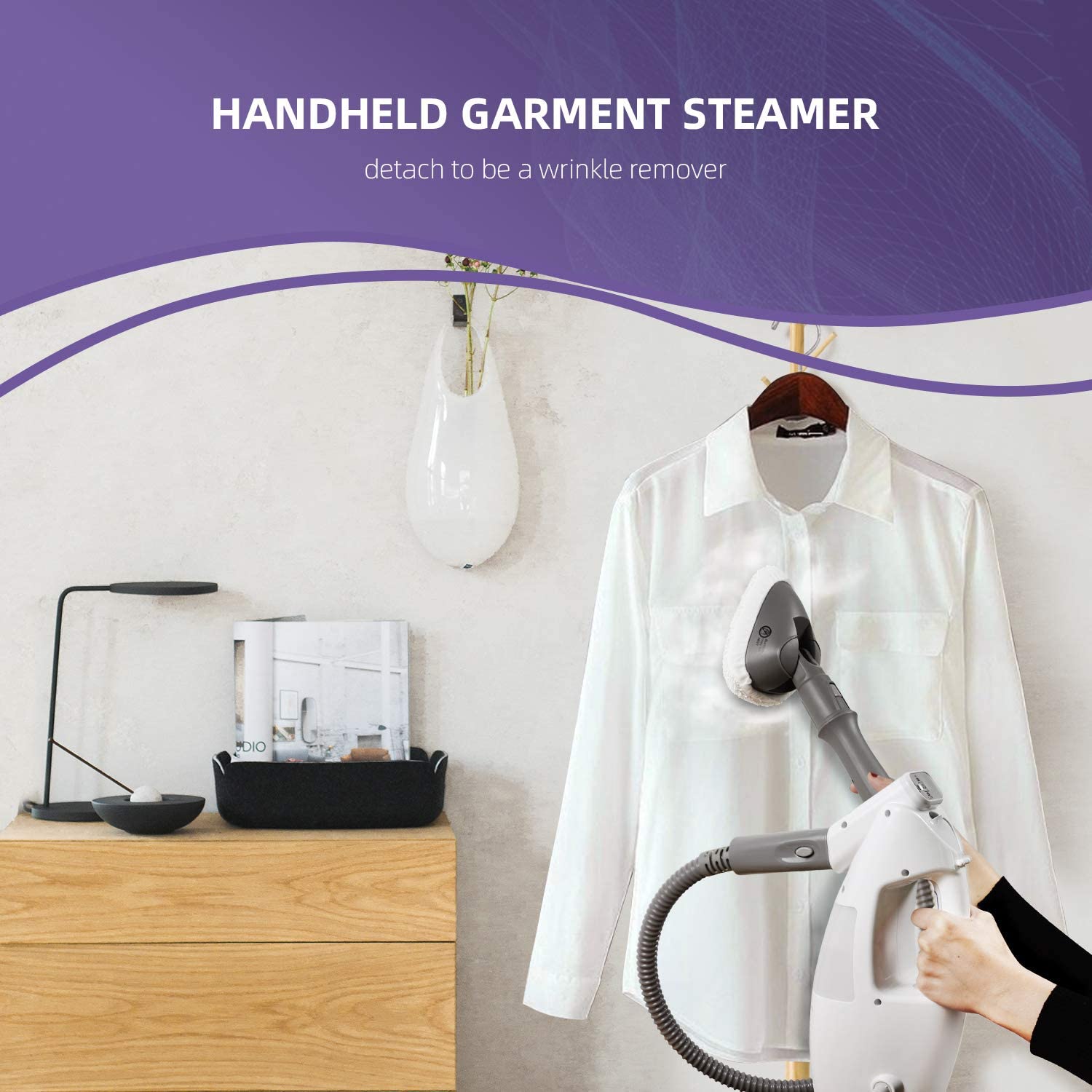 LIGHT 'N' EASY Multi-Functional steam mop Steamer for Cleaning Hardwood Floor Cleaner for Tile Grout Laminate Ceramic, 7688ANW, White - image 4 of 8