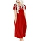 thumbnail image 1 of Moda mujer casual mujer manga corta cuello redondo bolsillos sólido damas vestido Pompotops  ghjkhdj11378, 1 of 5