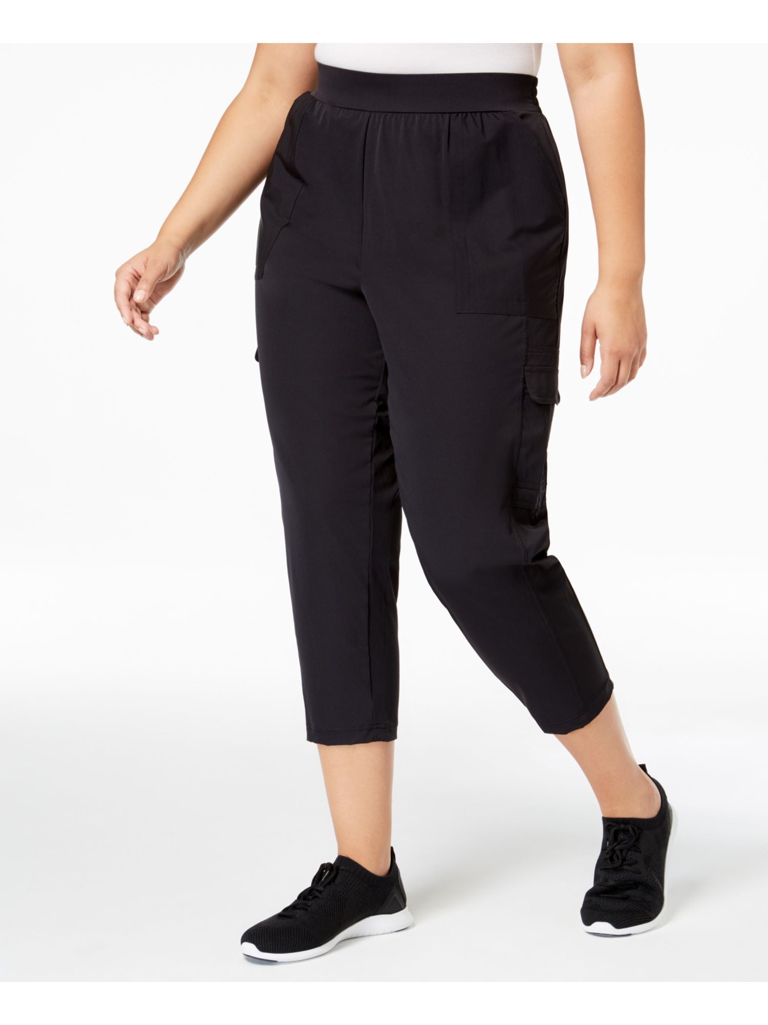 IDEOLOGY Womens Black High Waist Pants Plus Size: 2X