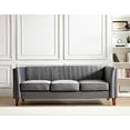 thumbnail image 5 of Uspridefurniture Plainfield Line Tufted Square Design Velvet 3PCS Livingroom Set, Chair Loveseat Sofa, 5 of 5
