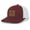 Cardinal/White, variant on Heritage Pride Christian Redeemed Cross Laser Engraved Leather Patch Mesh Back Trucker Hat, Brown/Khaki
