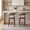 Light Grey, variant on Nidovia Set of 2 Counter Height Bar Stools, 26" Mid-Century Modern Solid Wood Kitchen Island Chairs with Back, Upholstered Padded Breakfast Barstools with Footrest, Beige