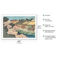 thumbnail image 2 of Moriyama Station - from Sixty-nine Stations of Kiso Road - Vintage Japanese Ukiyo-e Woodblock Print by Hiroshige, Eisen c.1800s - Fine Art Rolled Canvas Print 27in x 40in, 2 of 4