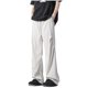 thumbnail image 2 of Pantalones largos para hombre, de color liso, holgados, informales, con bolsillos, funcionales, con cordón, de trabajo, de poliéster., 2 of 7