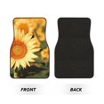 thumbnail image 2 of Kdxio Golden Sunflower In Field Print Car Floor Mats Universal SUV Front Rear Floor Foot Mats 4-Piece Full Set with Non-Slip Rubber Backing Car Accessories for Most Cars, 2 of 7