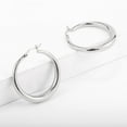 thumbnail image 7 of Alexcraft 925 Steling Silver Hoop Earrings For Women Thick Hoop Earrings Hollow Hoops Earrings Lightweight Big Hoop Earrings Hypoallergenic Large Earrings, 7 of 7