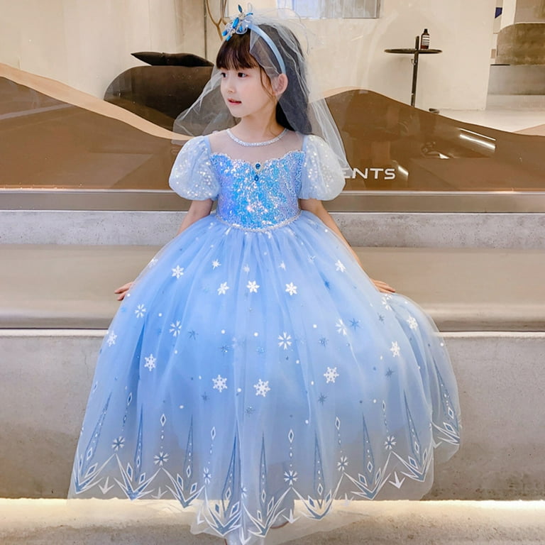 frozen formal dress Ice Blue Frozen Wedding Dress SNOW Size 4 / Blue