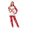thumbnail image 4 of Baikeli Christmas Pajamas for Family Funny Elk Deer Graphic Matching Pjs Sets Soft Red and Black Plaid Long Sleeve Sleepwear, 4 of 5