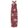 thumbnail image 4 of Robes Midi pour Femmes Design d'Été Robe Décontractée Sans Manches Col Suspendu Col en V Robe Longue Robes d'Église pour Femmes 2023 Élégante en Liquidation, 4 of 5