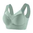 thumbnail image 4 of Women Large Strapless Lace Tank Top Bra Thin Side-Fold Side Breast Gather Adjustable Wire-Free; Perfect For Everyday Shaping(g-Green,8X-Large), 4 of 5