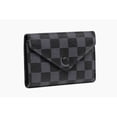 thumbnail image 4 of Daisy Rose Trifold RFID Blocking Wallet - PU Vegan Leather Multi Card Holder Organizer Small - Black checkered, 4 of 7