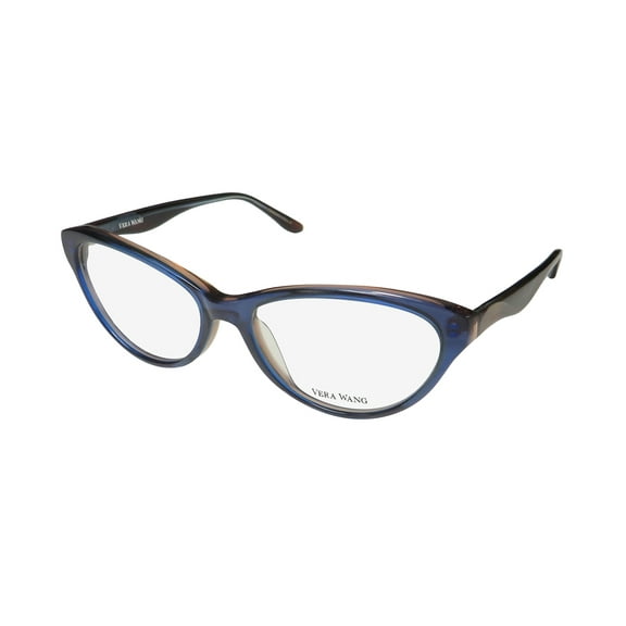 NEW VERA WANG V346 WOMENS/LADIES CAT EYE FULL-RIM BLUEBERRY FRAME DEMO LENSES 53-16-130 EYEGLASSES/EYE GLASSES