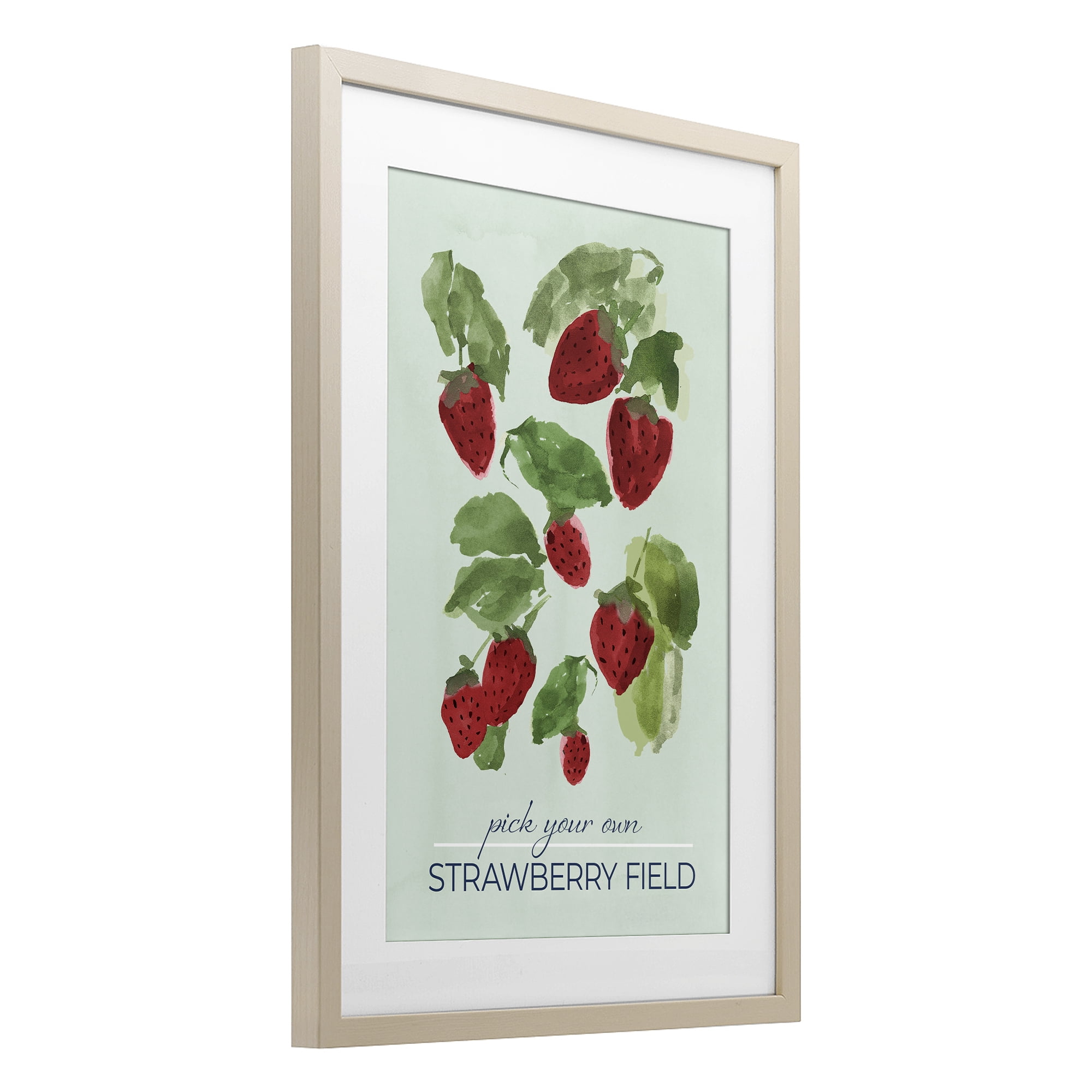 Stupell Industries Strawberry Field Pick Your Own Birch Framed Print Under Glass, design by Lucille Price
