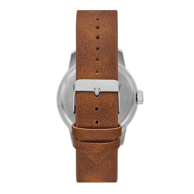 George Men's Rugged Matte Silver Tone Watch with Off White Easy