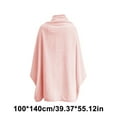 thumbnail image 3 of Cagogo Wearable Blanket, Soft Flannel Napping Shawl for Women Men, Ultra Cozy Lambswool Fleece Blanket, Versatile Home Office Sofa Bed Blanket for Relaxing Reading Lounging, 3 of 6