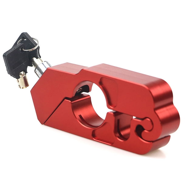 Sonducket Bloqueo de manillar, casillero de freno, aleación de aluminio, duradero, fácil de instalar, suministros universales para Bicicletas eléctricas Rojo