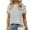 Striped Gray, variant on Sherrylily Women Summer Casual Short Sleeve T Shirts Crew Neck Tee Striped Tops