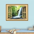 thumbnail image 2 of VWAQ 1X Waterfalls 3D Window Wall Decal Waterfall Decor Peel and Stick Mural VWAQ-NW46 (18"H X 22"W), 2 of 2
