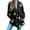 Black, variant on Patlollav Womens Pocket Five-Pointed Star Cardigan Plush Stitching Jacket Coat