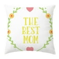 thumbnail image 2 of YAOMOBB Pillow Cover Happy Mother's Day Pillowcase Soft Letters Design Zipper Closure Festival Gift, 2 of 6