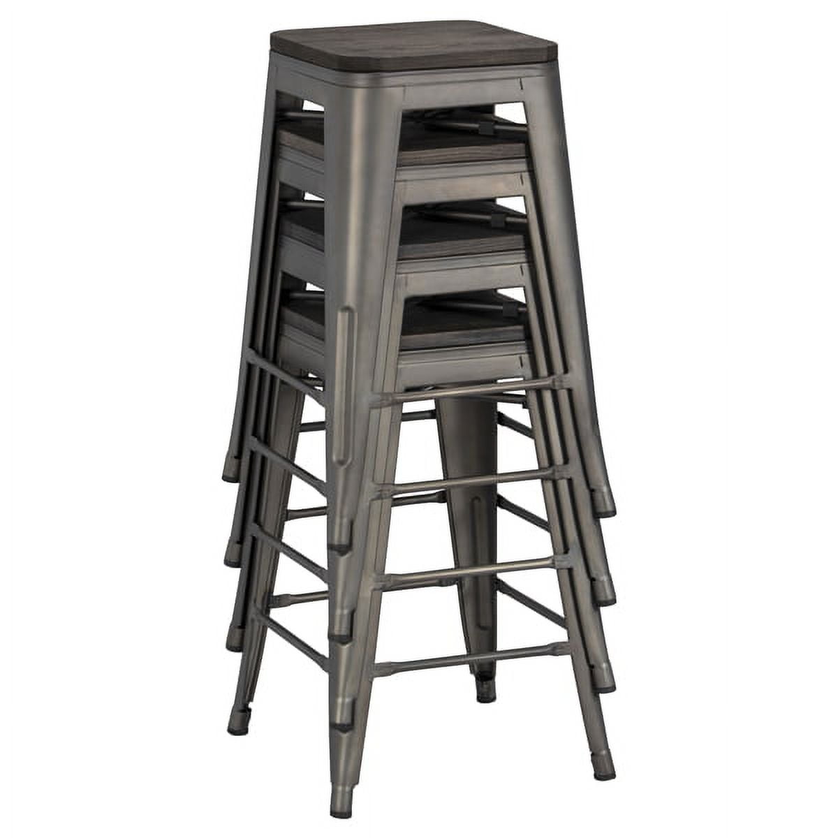 Smilemart metal 24 stackable metal 2024 bar stools set of 4