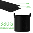 thumbnail image 4 of 4-Pack 10 Gallon Grow Bags Heavy Duty Thickened Nonwoven Fabric Pots with Durable Handles, Black, 4 of 8