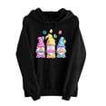 thumbnail image 2 of Nmnitkp Hoodies for Women Easter print Oversized Sweatshirt Graphic Hoodies Casual Long Sleeve Loose Pullover Tops with Kangaroo Pocket Black,L, 2 of 4