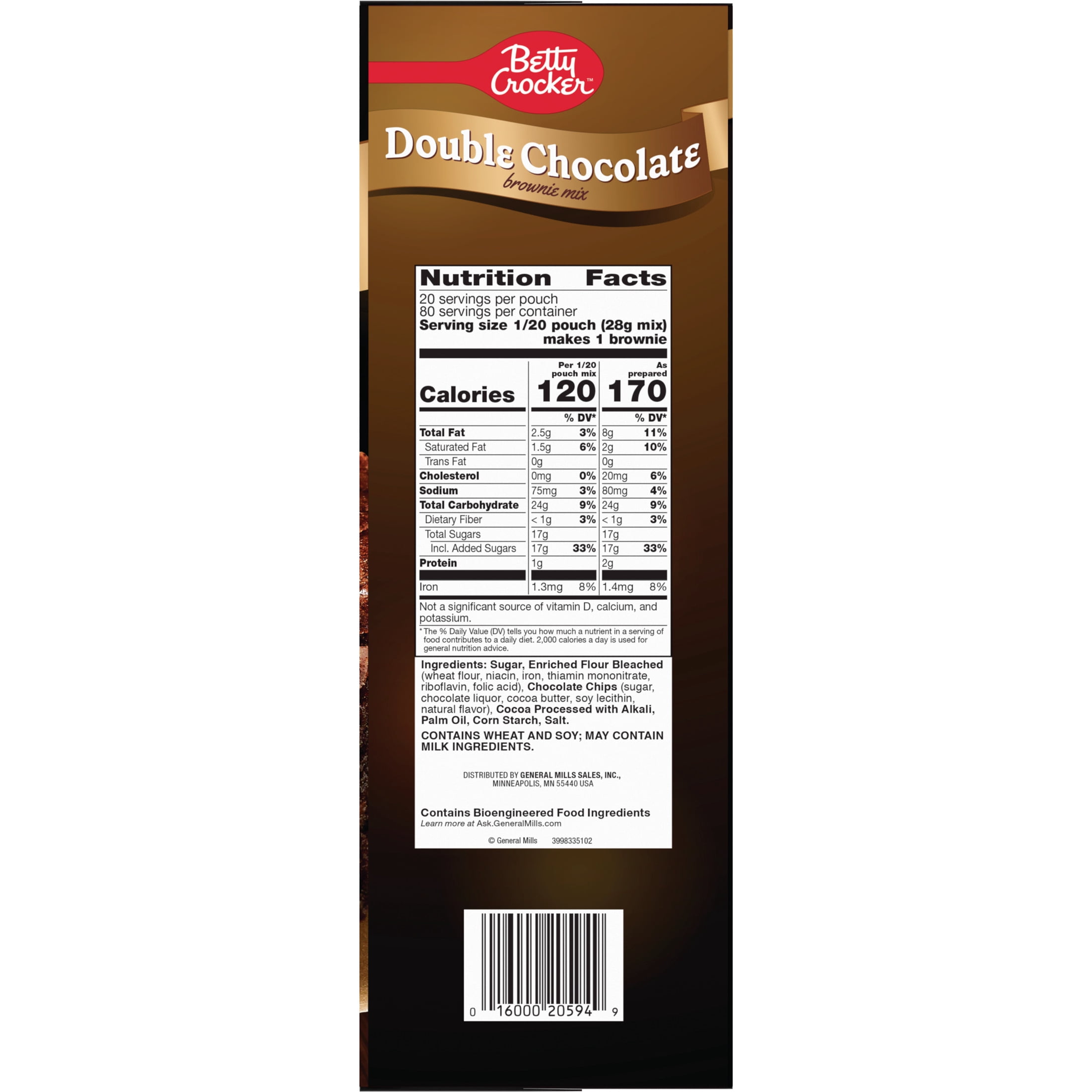 Betty Crocker Double Chocolate Brownie Mix 4 Pack