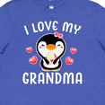 thumbnail image 4 of Inktastic I Love My Grandma with Cute Penguin and Hearts Youth T-Shirt, 4 of 5