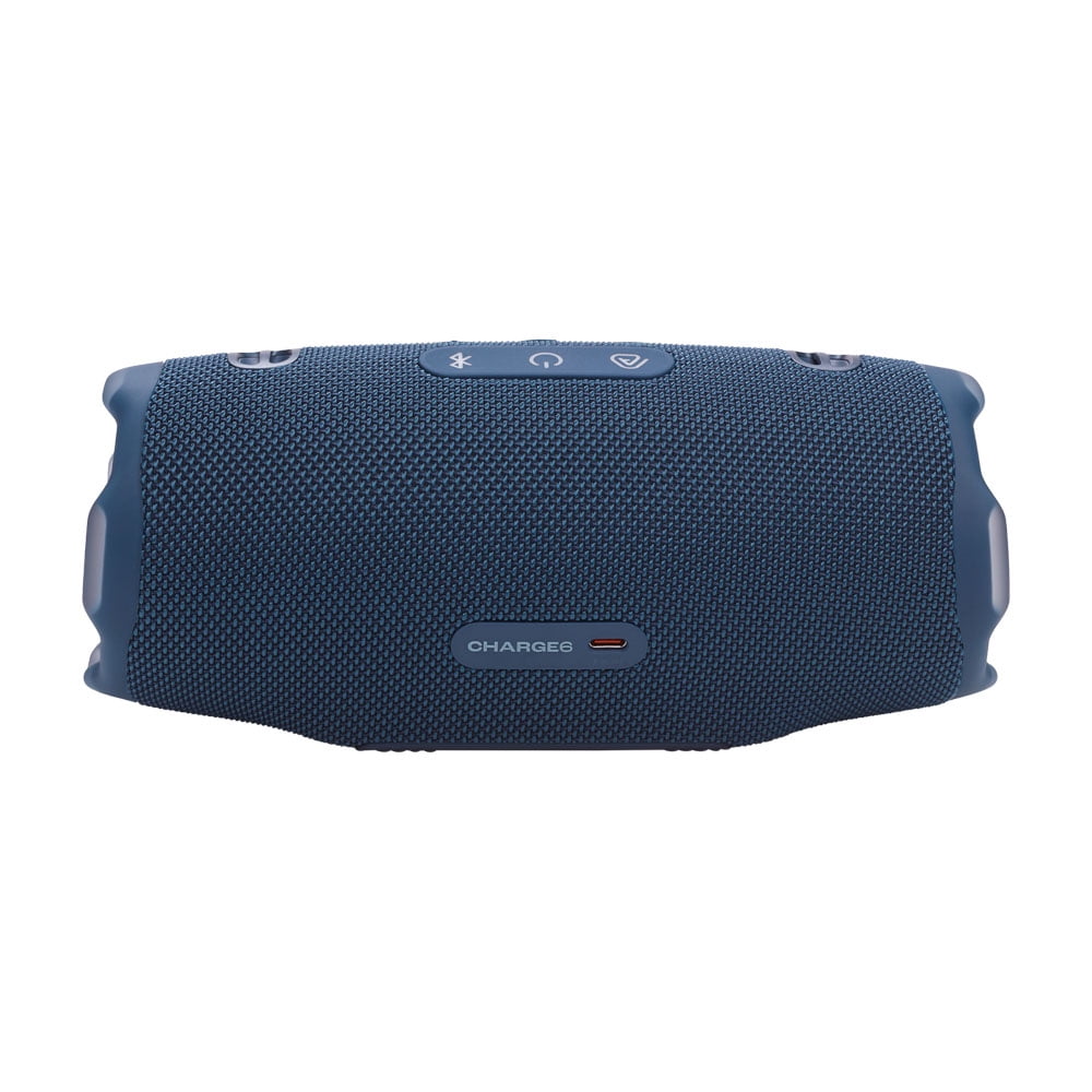 JBL CHARGE 6 Waterproof Portable Speaker Bundle with gSport Carbon Fiber Case (Blue)