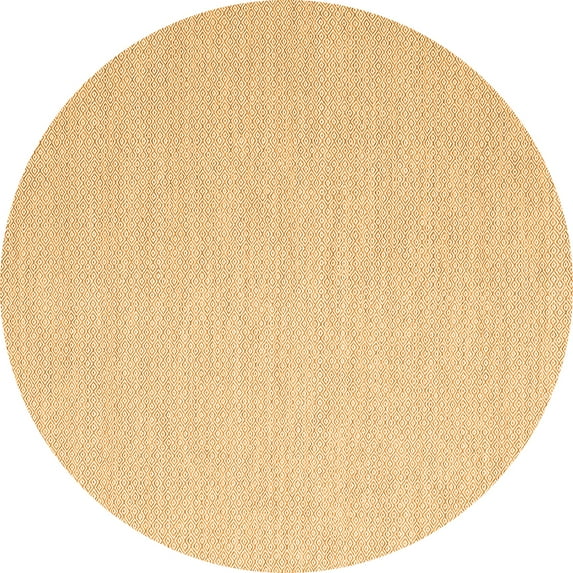 Ahgly Company Indoor Round Abstract Orange Contemporary Area Rugs, 6' Round