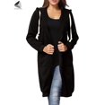 thumbnail image 4 of PULLIMORE Womens Casual Zip up Hoodies Plus Size Long Hooded Sweatshirts Jackets with Pockets (4XL, Black), 4 of 8